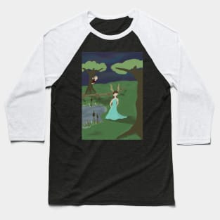 Fantasy girl being watched by boy love story Baseball T-Shirt